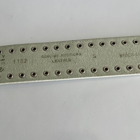 Lady Stetson White Leather Western Belt with Studs & Ornate Buckle size S - Picture 7 of 11